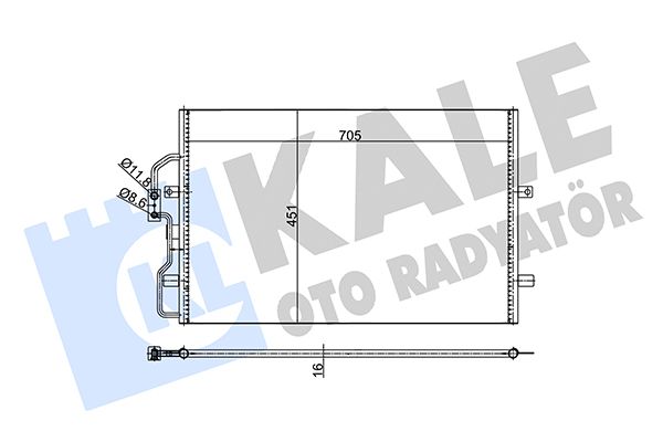 Конденсатор, система кондиціонування повітря, Kale Oto Radyatör 345670