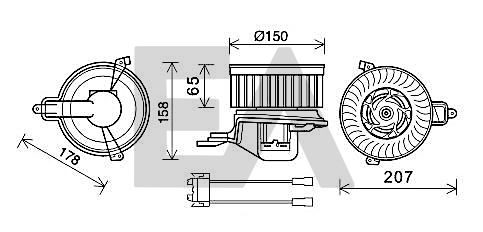 Motor eléctrico, ventilador habitáculo