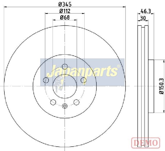 спирачен диск JAPANPARTS