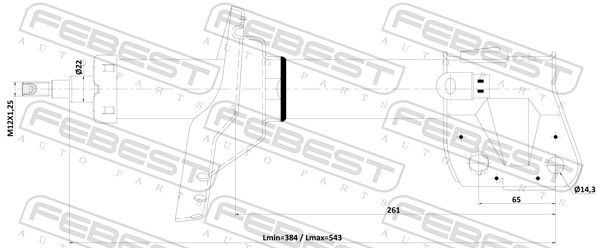 FEBEST 08110-004FR Shock Absorber