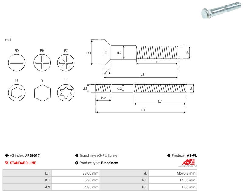 AS-PL ARS9017 Repair Set, alternator