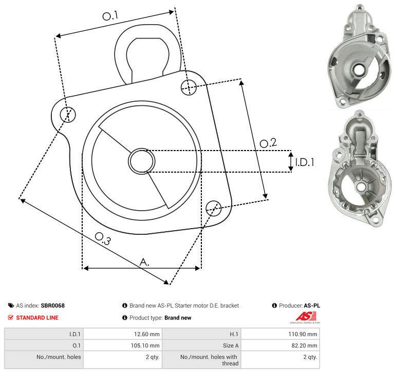 AS-PL SBR0068 Starter Lid, carburettor