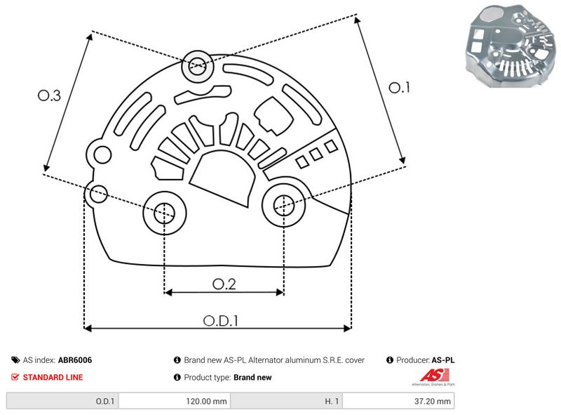 Kaitsekate, generaator, AS-PL ABR6006