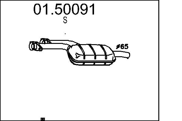 MTS középső hangtompító 01.50091