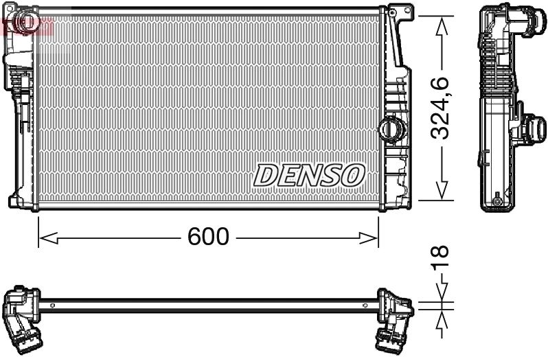 DENSO hűtő, motorhűtés DRM05017