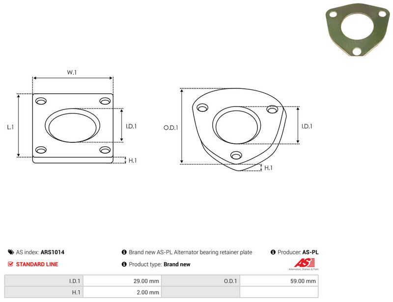 AS-PL ARS1014 Repair Set, alternator