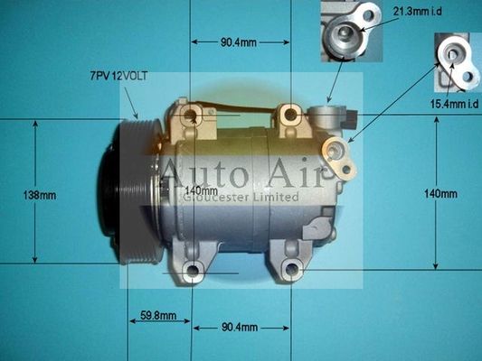 Auto Air Gloucester 14-9661P Compressor, air conditioning