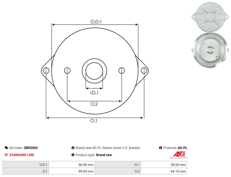 AS-PL SBR2002 Starter Lid, carburettor