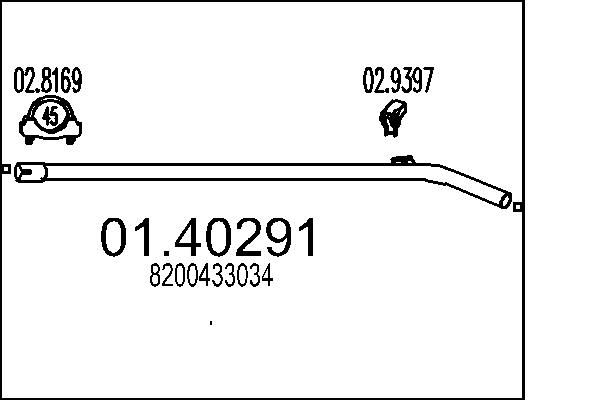 MTS kipufogócső 01.40291