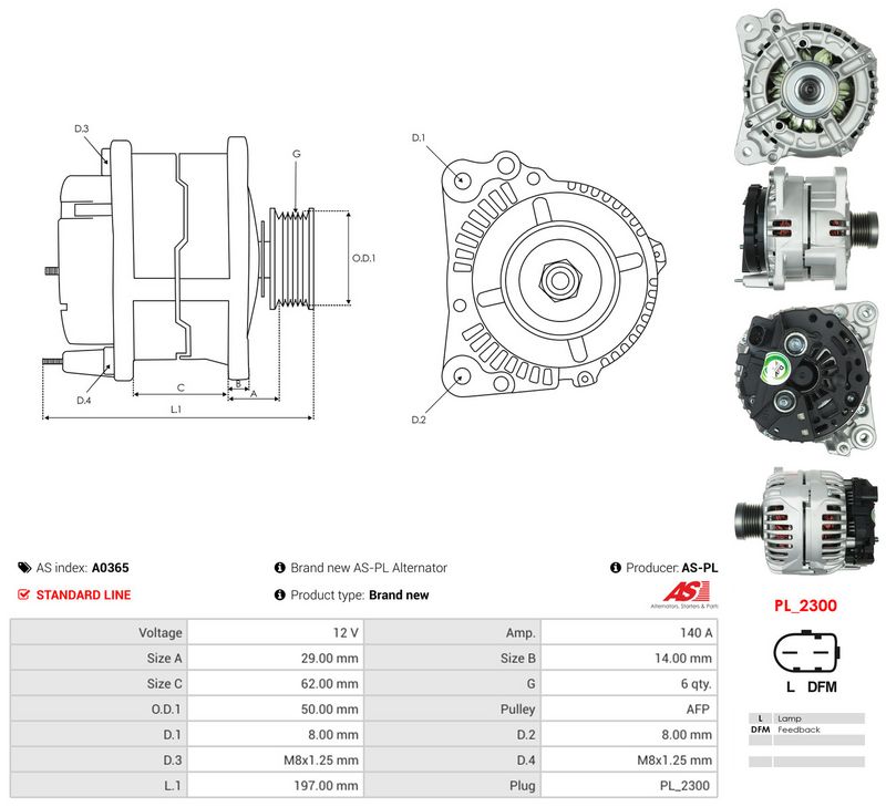 Generaator, AS-PL A0365