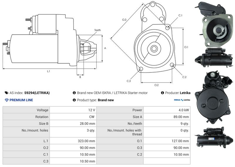 AS-PL S9294(LETRIKA) Starter