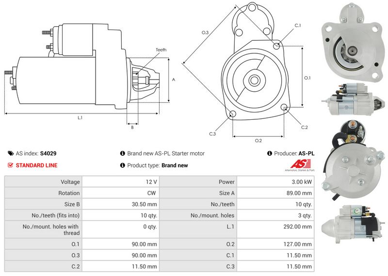 Starter, AS-PL S4029