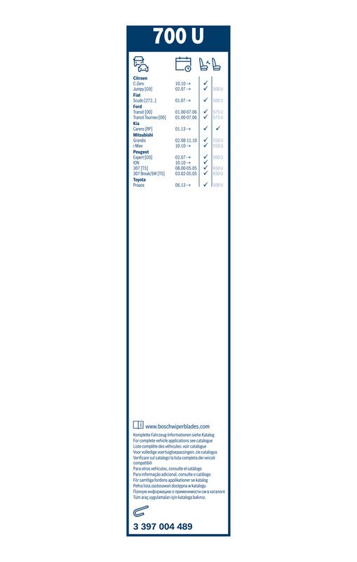 BOSCH 3 397 004 489 Wiper Blade