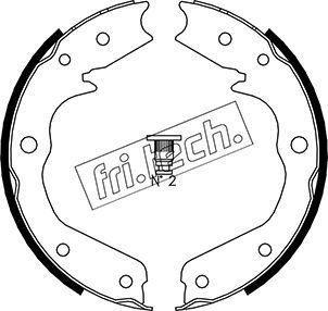 fri.tech. fékpofakészlet, rögzítőfék 1073.173