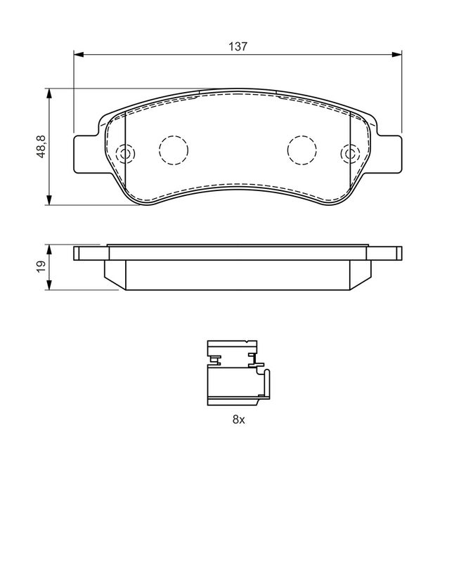 BOSCH 0986494604 Brake Pad Set, disc brake