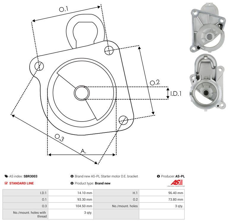 Starterikaas, Karburaator, AS-PL SBR3003