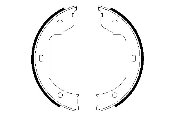 BOSCH 0 986 487 625 Brake Shoe Set, parking brake