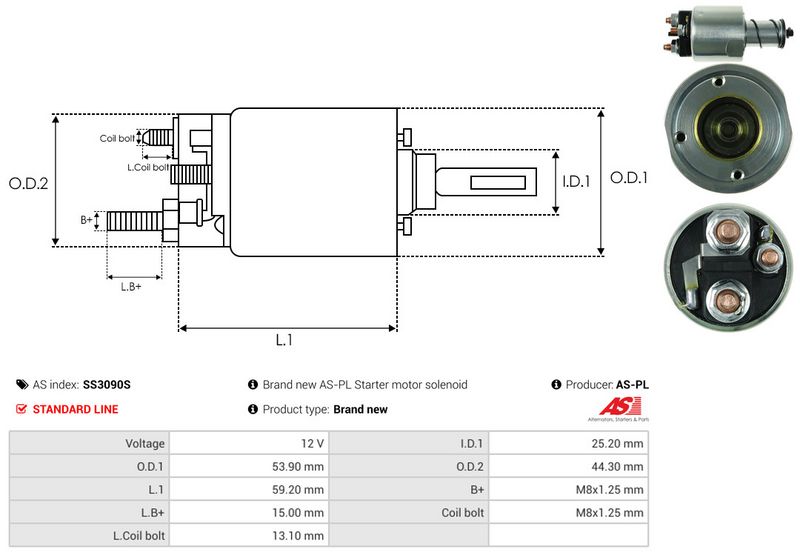 AS-PL SS3090S Solenoid Switch, starter