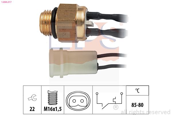 Термовимикач, вентилятор радіатора, Eps 1850217