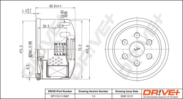 Filtru ulei DP1110.11.0067 Dr!ve+