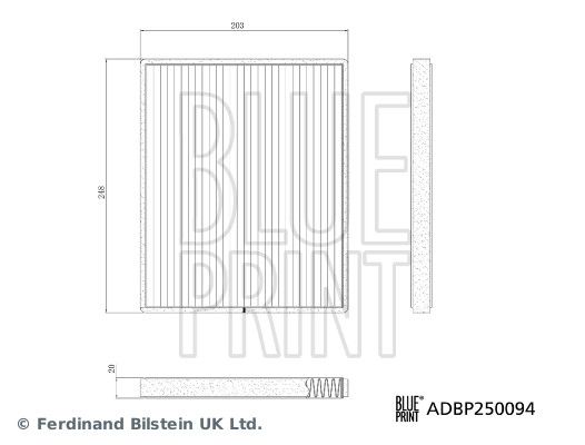 BLUE PRINT szűrő, utastér levegő ADBP250094