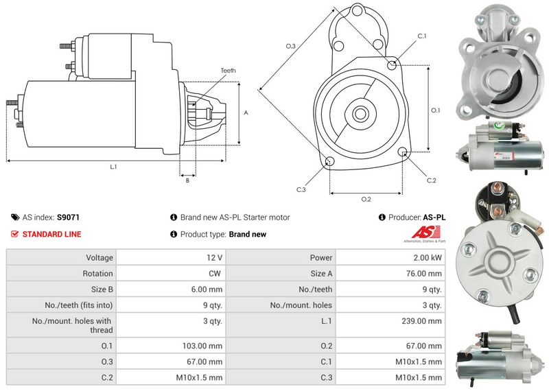 AS-PL S9071 Starter
