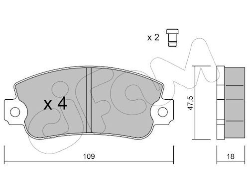 CIFAM 822-033-1 Brake Pad Set, disc brake