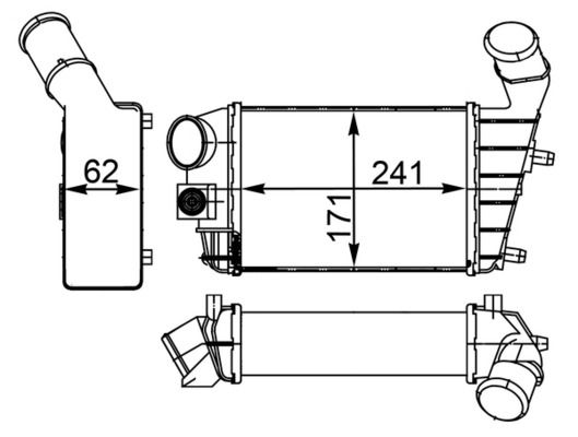 MAHLE Intercooler, inlaatluchtkoeler CI 196 000S