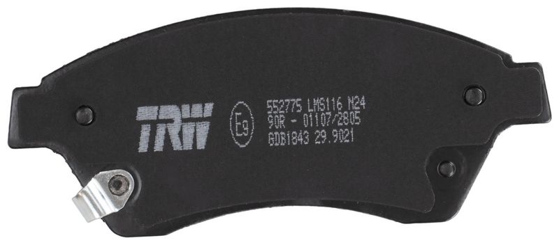 TRW GDB1843 Комплект гальмівних накладок, дискове гальмо