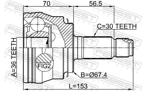 FEBEST 0310-PLIII Joint Kit, drive shaft