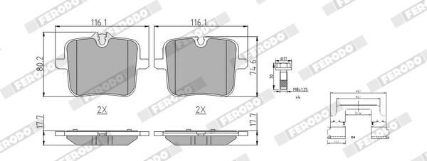 FERODO FDB5302 Brake Pad Set, disc brake