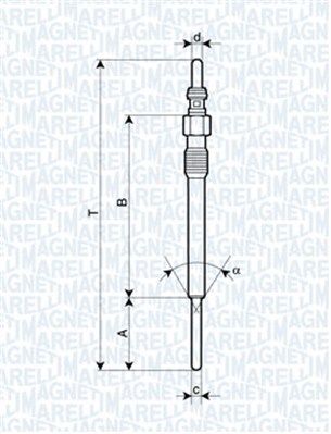 MAGNETI MARELLI FIAT свічка розжарювання Doblo,Panda,Opel Astra J,Combo,Citroen,Peugeot 1.3HDI