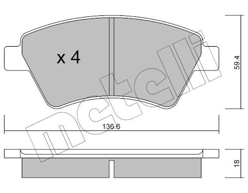 Plaquettes+de+frein+à+disque METELLI 22-0544-0