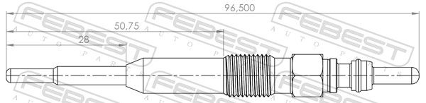 Свічка розжарювання, Febest 23642-007