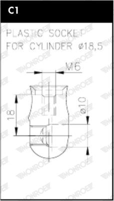 MONROE ML6284 Gas Spring, bonnet