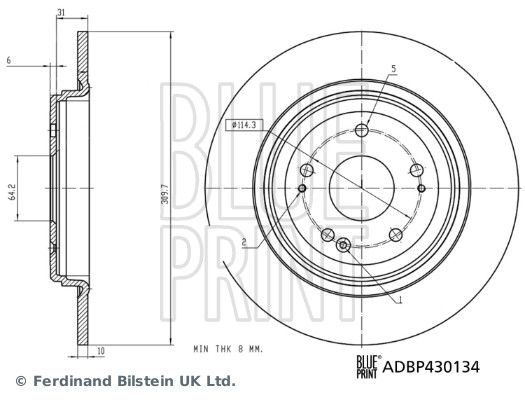 Гальмівний диск, Blue Print ADBP430134