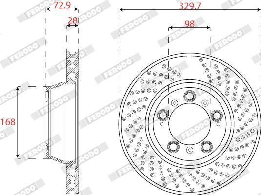 Disc frana DDF2131LC-1 FERODO