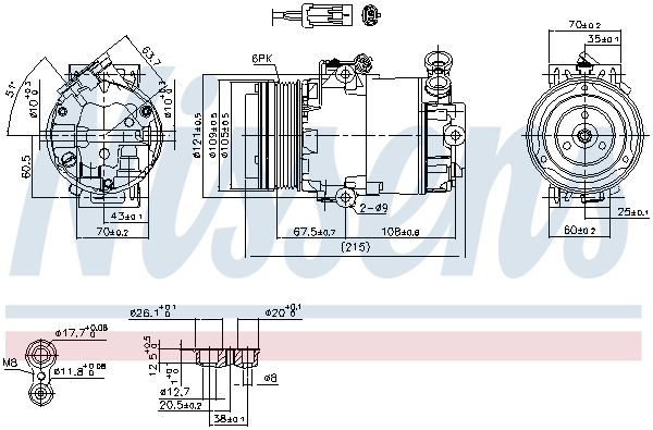 NISSENS 89042 Compressor, air conditioning