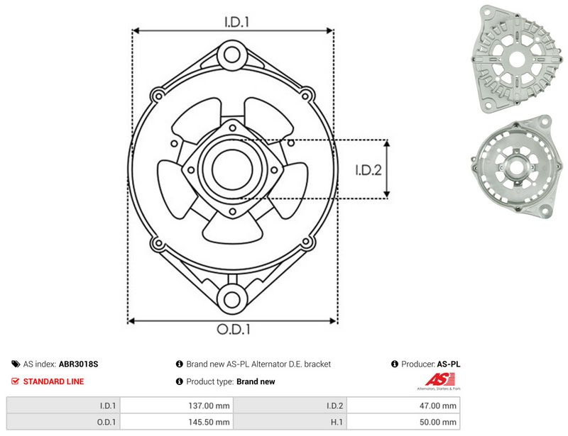AS-PL ABR3018S Protective Cap, alternator