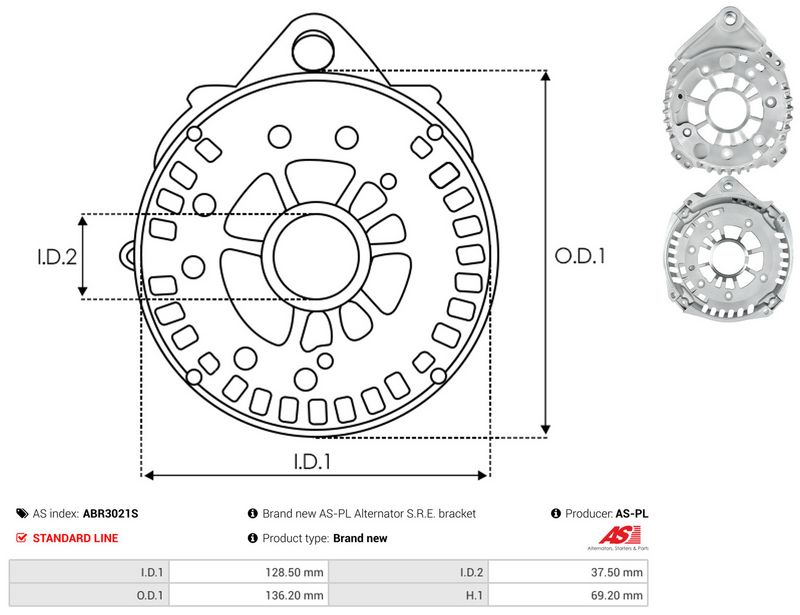AS-PL ABR3021S Protective Cap, alternator