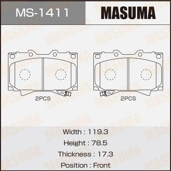 Комплект гальмівних колодок, Masuma MS1411