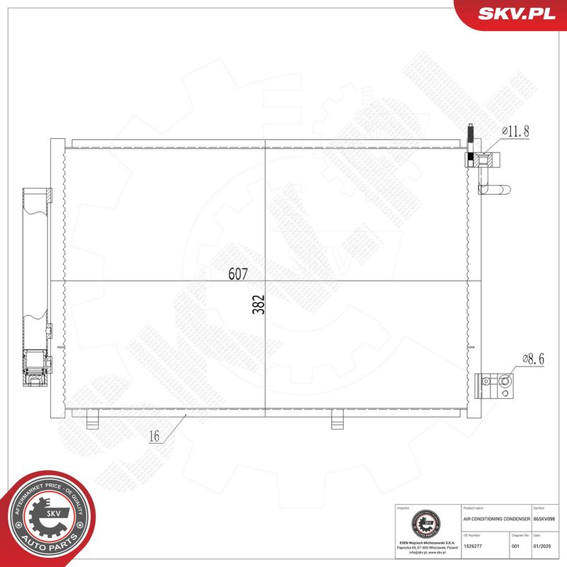 Kondensaator, kliimaseade, ESEN SKV 86SKV098