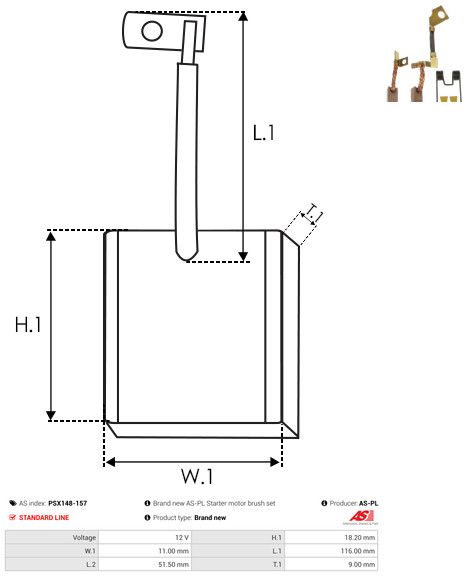 Süsinikuhari, starter, AS-PL PSX148-157