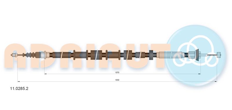 ADRIAUTO FIAT Трос ручного гальма 500L 0.9-1.6 12-