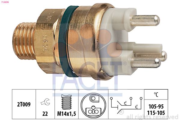 FACET Temperatuurschakelaar, radiateurventilator 7.5636