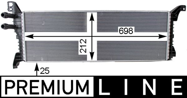 MAHLE Lage temperatuurkoeler, intercooler CIR 9 000P