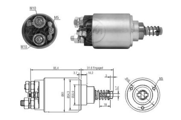 Втягуючі реле 24V, CG 233852, VOLVO FL, M 7 ERA ZM2735