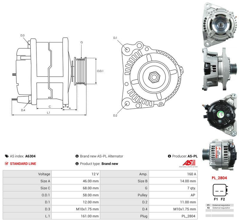 Generaator, AS-PL A6304