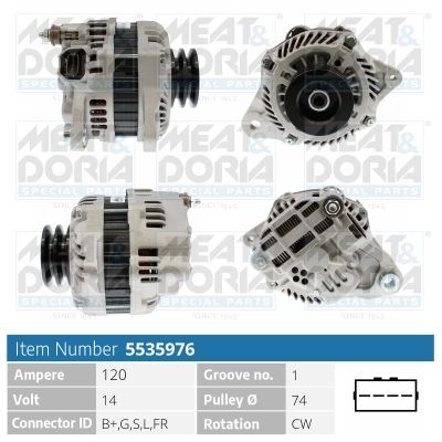 MEAT & DORIA Dynamo / Alternator 5535976