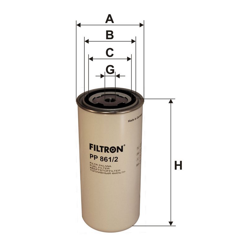 Kütusefilter, FILTRON PP 861, 2